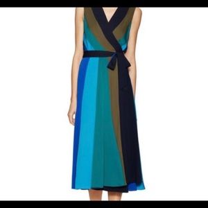 Authentic DVF Color Block Wrap Dress